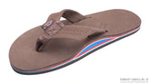 The Americana -Men's Single layer Premier Leather Red White & Blue Mid Sole