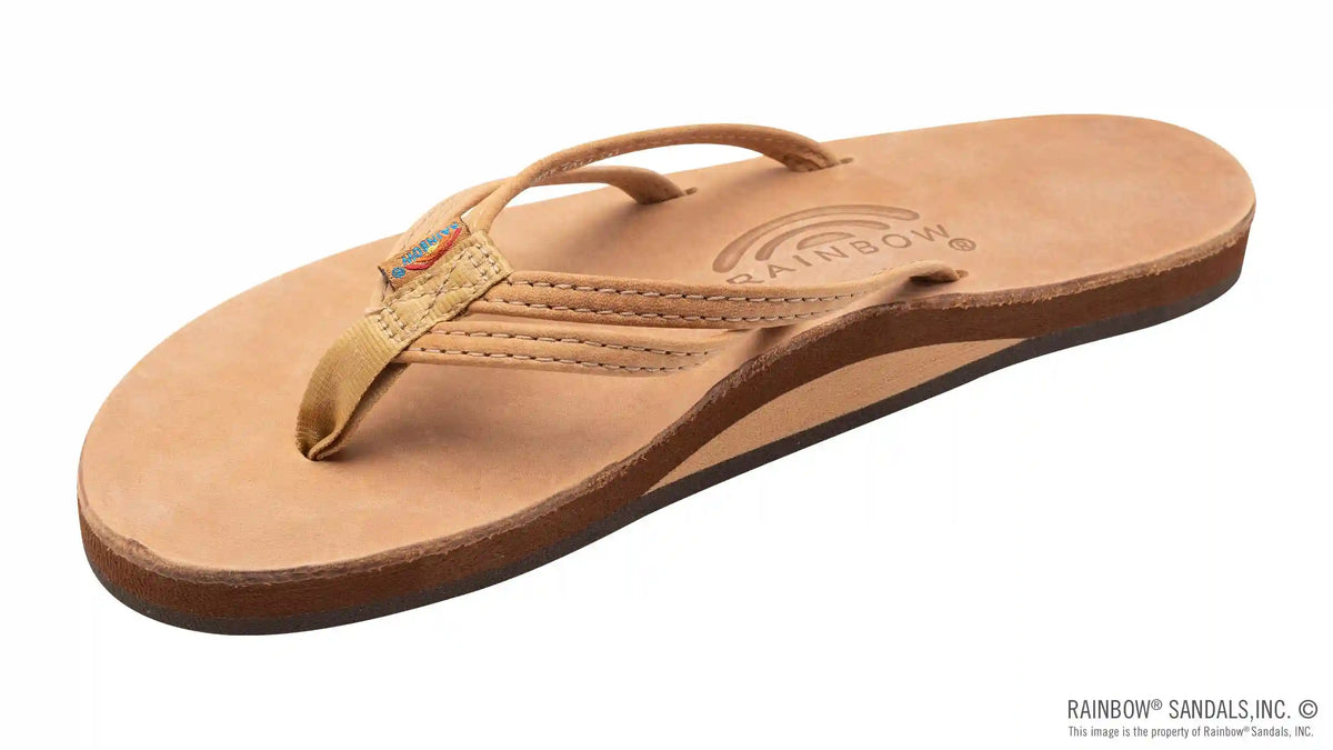 The Sandpiper - Luxury Leather  Single Layer Arch Support with 1/3" Double Narrow Strap