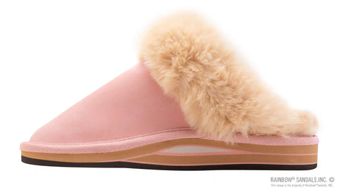 Sunset Snugs2 - Leather, Fleece Lined Slipper Double Layer Arch