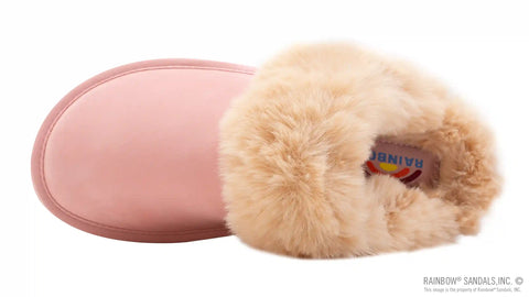 Sunset Snugs2 - Leather, Fleece Lined Slipper Double Layer Arch